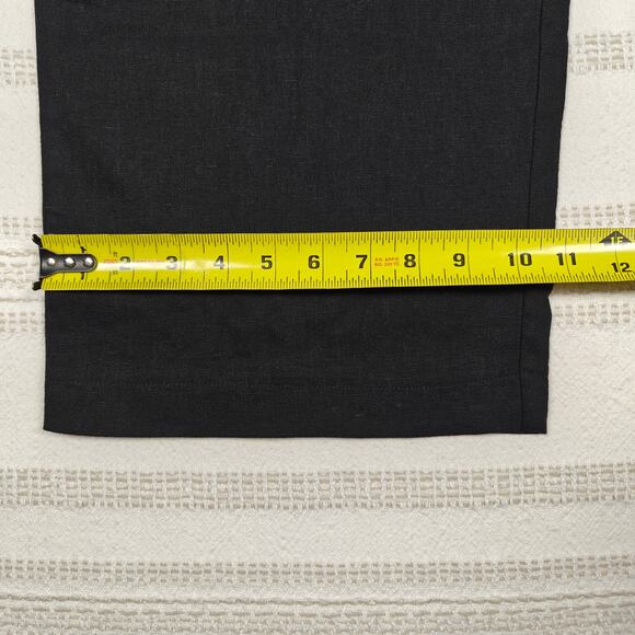 DKNY Pure Black Wide Leg Capri Pants with Pockets Size M - Picture 6 of 9